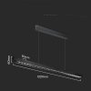 Oprawa V-TAC LED linear SAMSUNG CHIP LIFUD driver 36W 60st CCT zwieszana 120cm czarna VT-7-36 3000K-4000K-6400K 2880lm 5 lat gwa